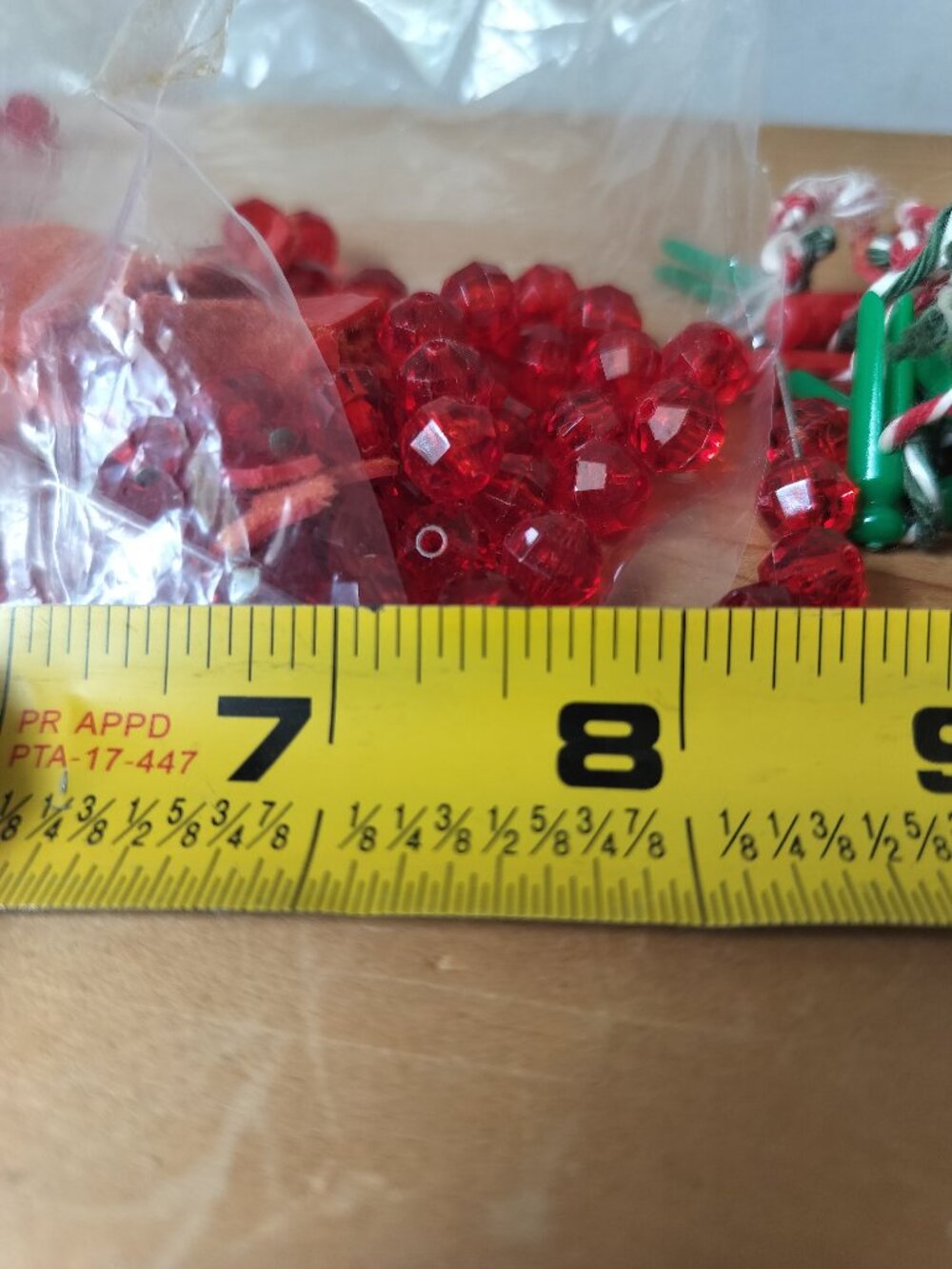 Bag of Beautiful Vintage Red Beads